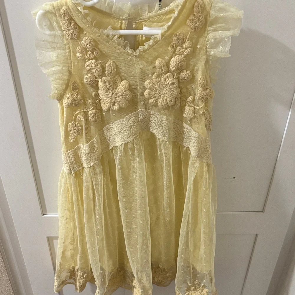ZARA EMBROIDERED TULLE DRESS - Picture 1 of 3